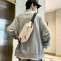 Sac de poitrine polyvalent de Style japonais pour femmes, sac à bandoulière de sport décontracté pour hommes, sac à bandoulière de grande capacité pour étudiant de rue 5