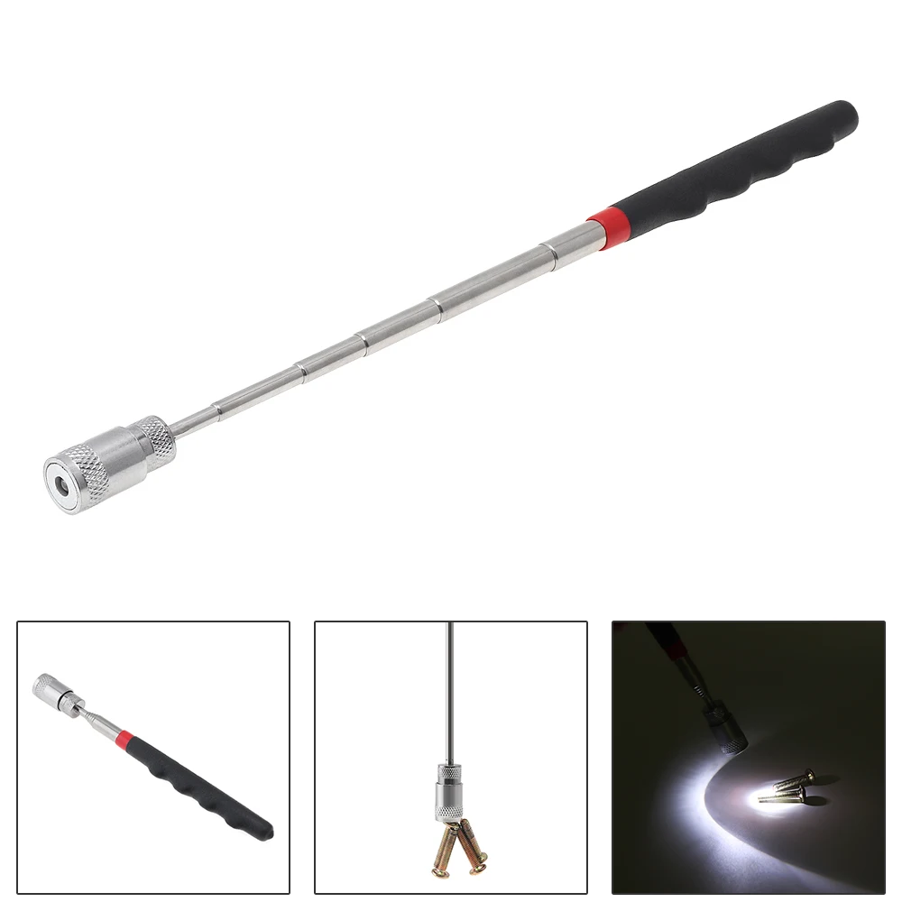 Telescopic Magnetic Pick Up Tool LED Light Flexible Spring Magnet Pickup Tool Grab Grabber for Garbage Pick Up Arm Extension telescopic magnetic pick up tool led light flexible spring magnet pickup tool grab grabber for garbage pick up arm extension