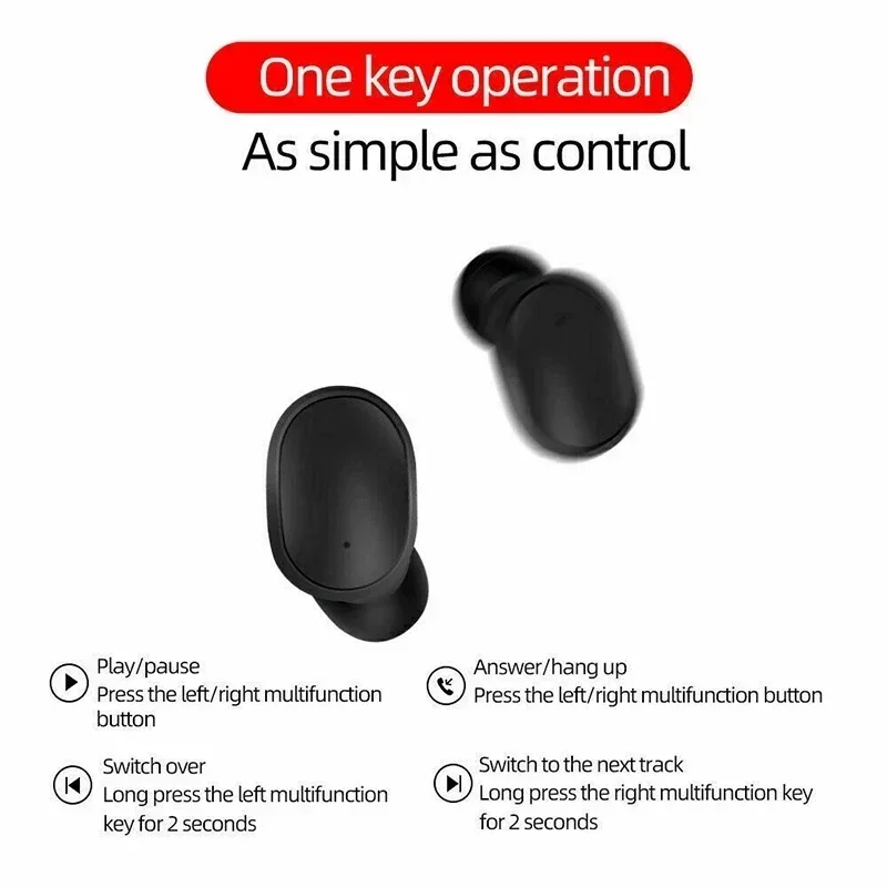 Wireless Bluetooth Stereo Headphones Earbuds with Microphone