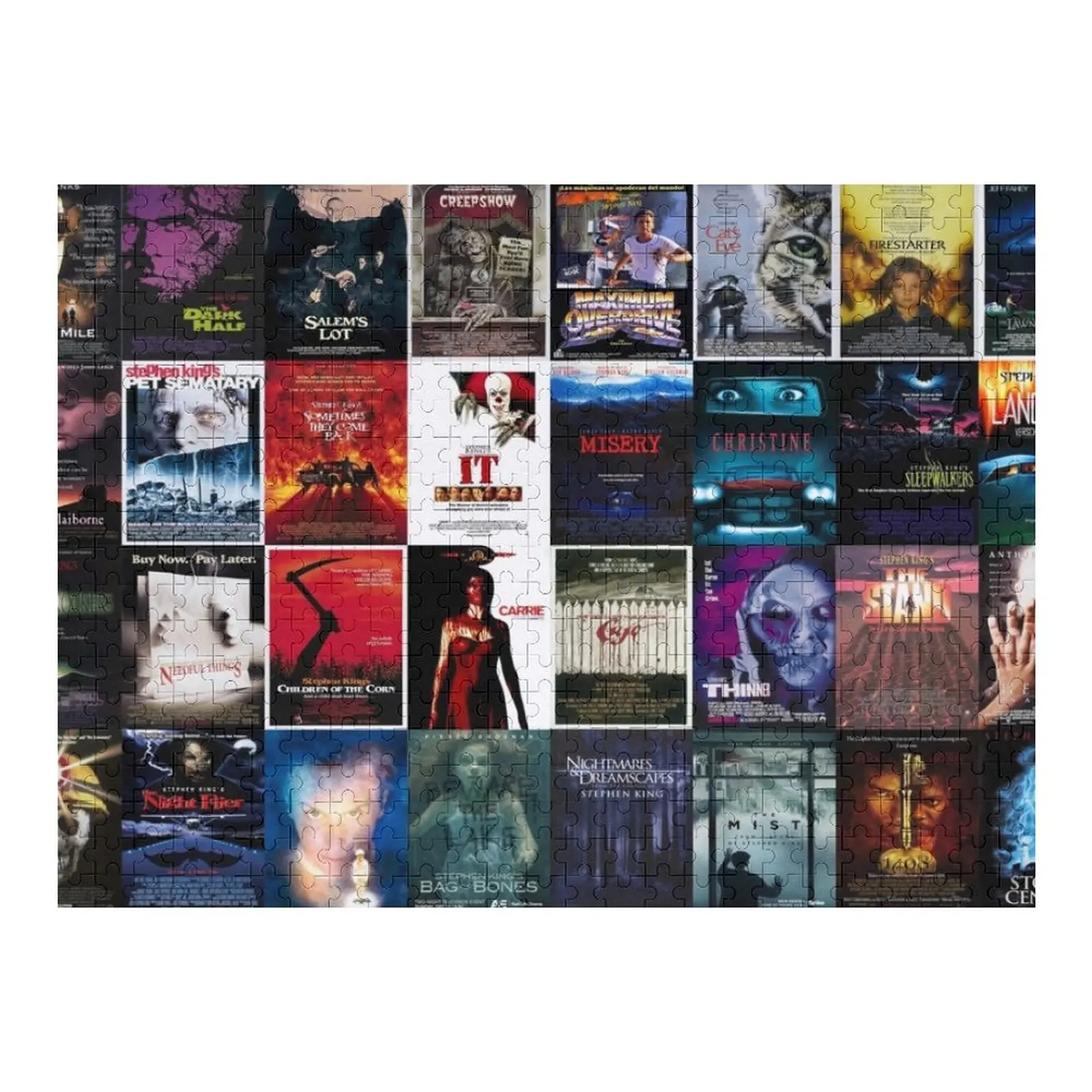 

Stephen King movie posters collection Jigsaw Puzzle Baby Wooden Puzzle Personalized Puzzle For Kids Custom Puzzle Child