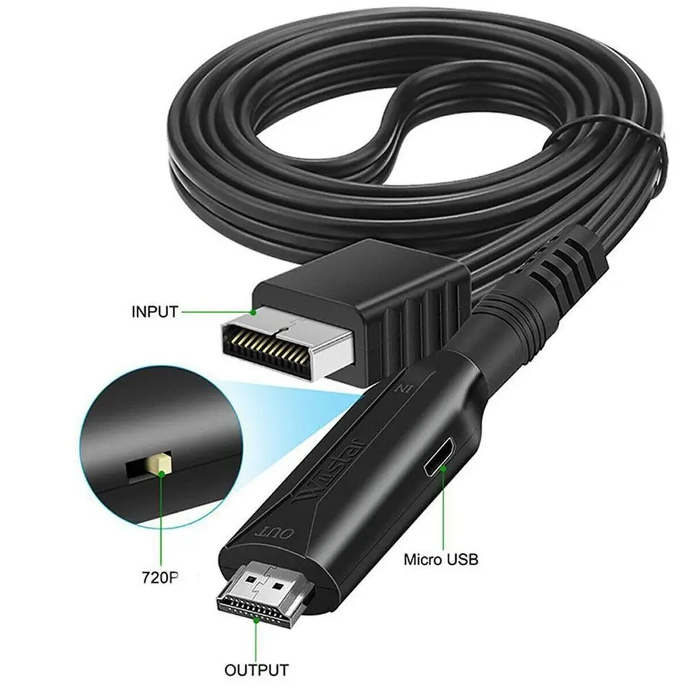 풀 HD HDMI 케이블 풀 HD 케이블 어댑터 PS2/PS1-HDMI 변환기 PS2-HDMI 호환 PS2-HDMI 어댑터 오디오 비디오 변환 케이블