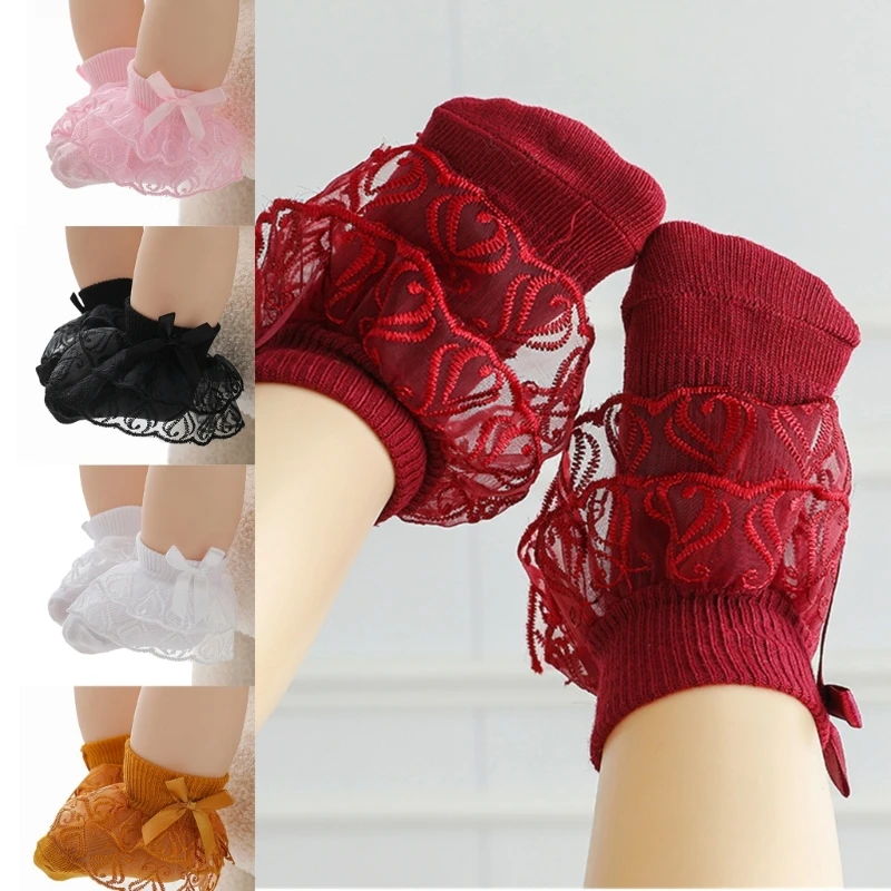 

French-Style Socks Baby Girl Lace Socks 0-2Y Little Girls Princess Short Socks