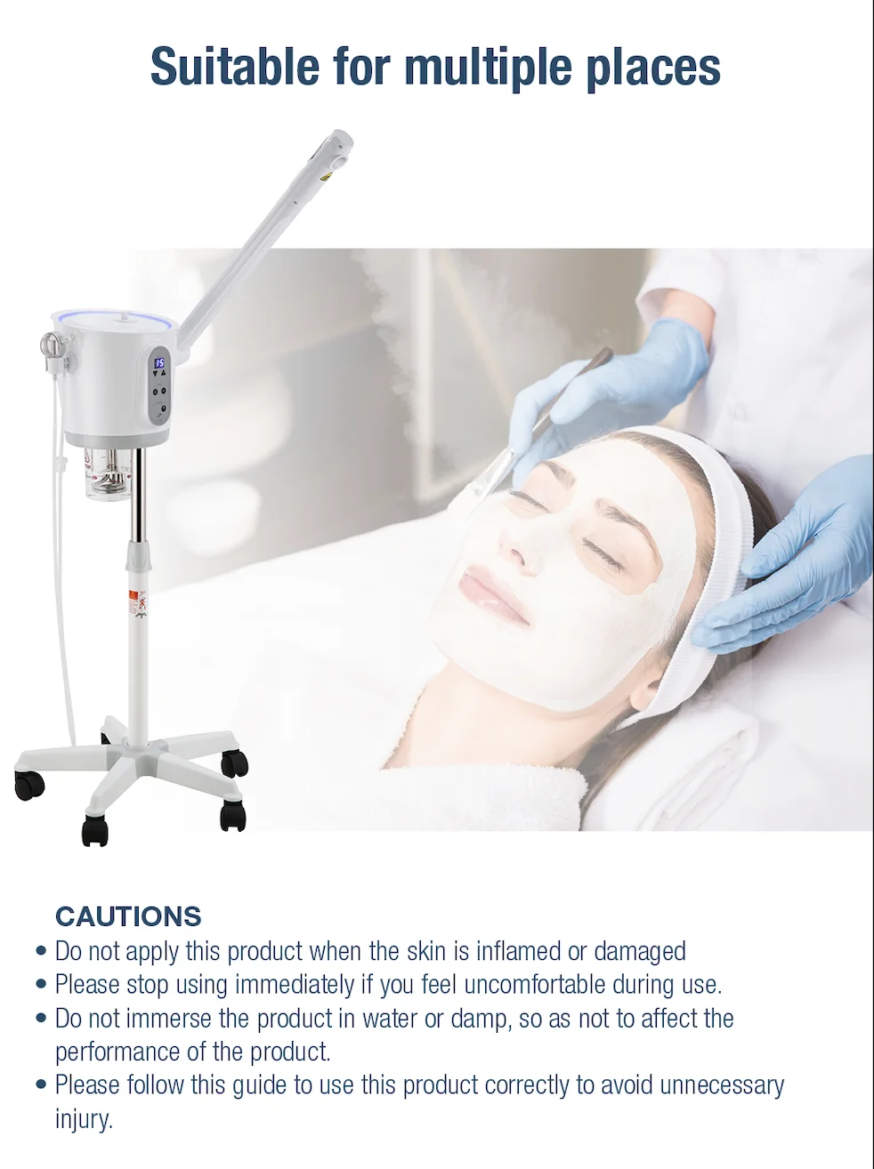 Lastest Facial Steamer Spa Machine 2 in 1 Vacuum Cleaning Blackheads Removal Skin Rejuvenation