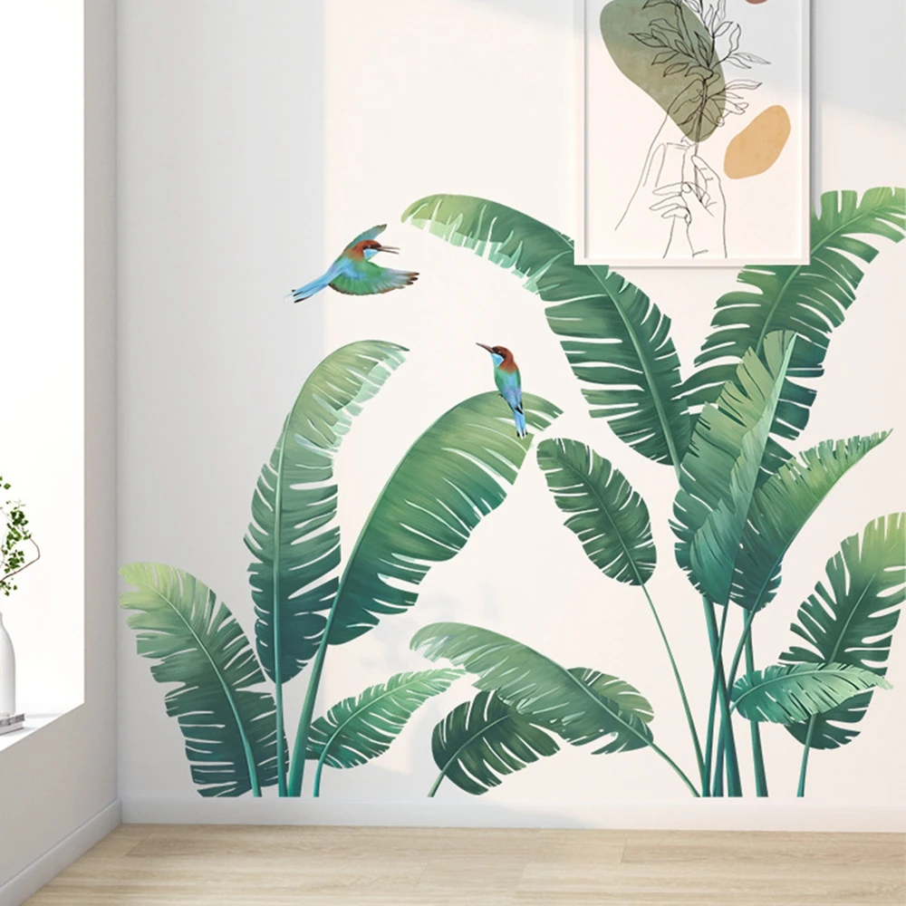 Tropical Rainforest Plant Wall Sticker Green Wall Decorations Green