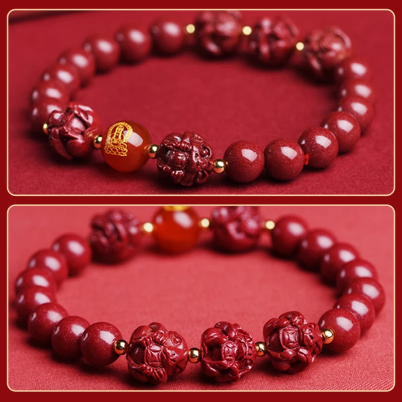 Birth Year Cinnabar Bracelet Zodiac Buddha Solution For Taisui Lucky Bracelet Animal Year Lucky Fengshui Pixiu Charm Bracelets