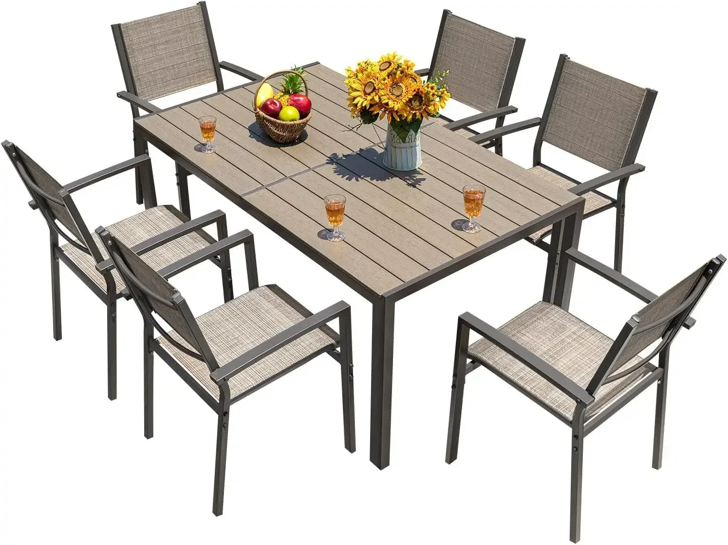 Patio Dining Set 7 Pieces Outdoor Furniture 1