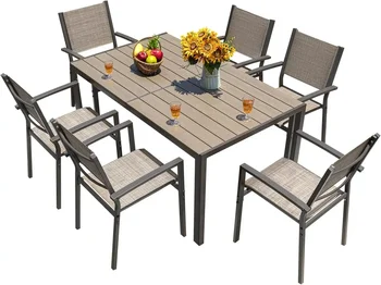 Patio Dining Set 7 Pieces 1