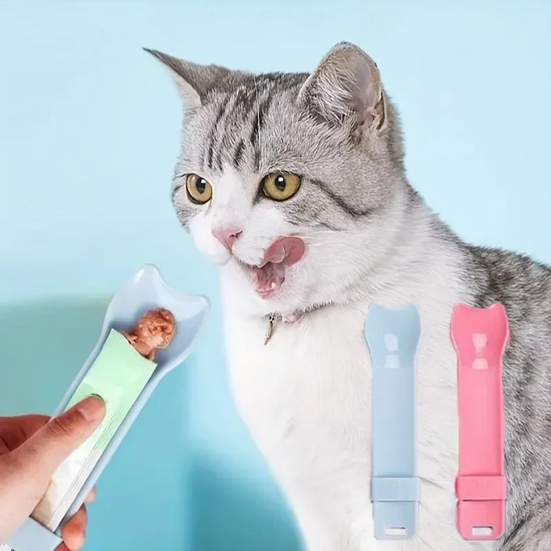 Cat Strip Squeeze Spoon Cat Strip Feeder For Lickable Wet Treats Pet Liquid Snack Feeding Tool Pet Accessories