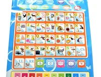 Spanish English Language Phonic Chart Children's Educational Computer Toy for Kids Learning Machine Poster Toys Gift with Music 2