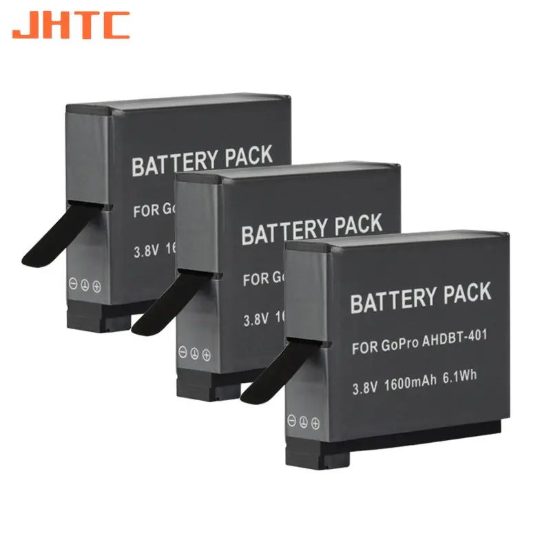Batteria Jhtc 1600Mah Per Gopro Hero 4 Black Camera Bateria Per Gopro 4 Hero 4 + Bateria