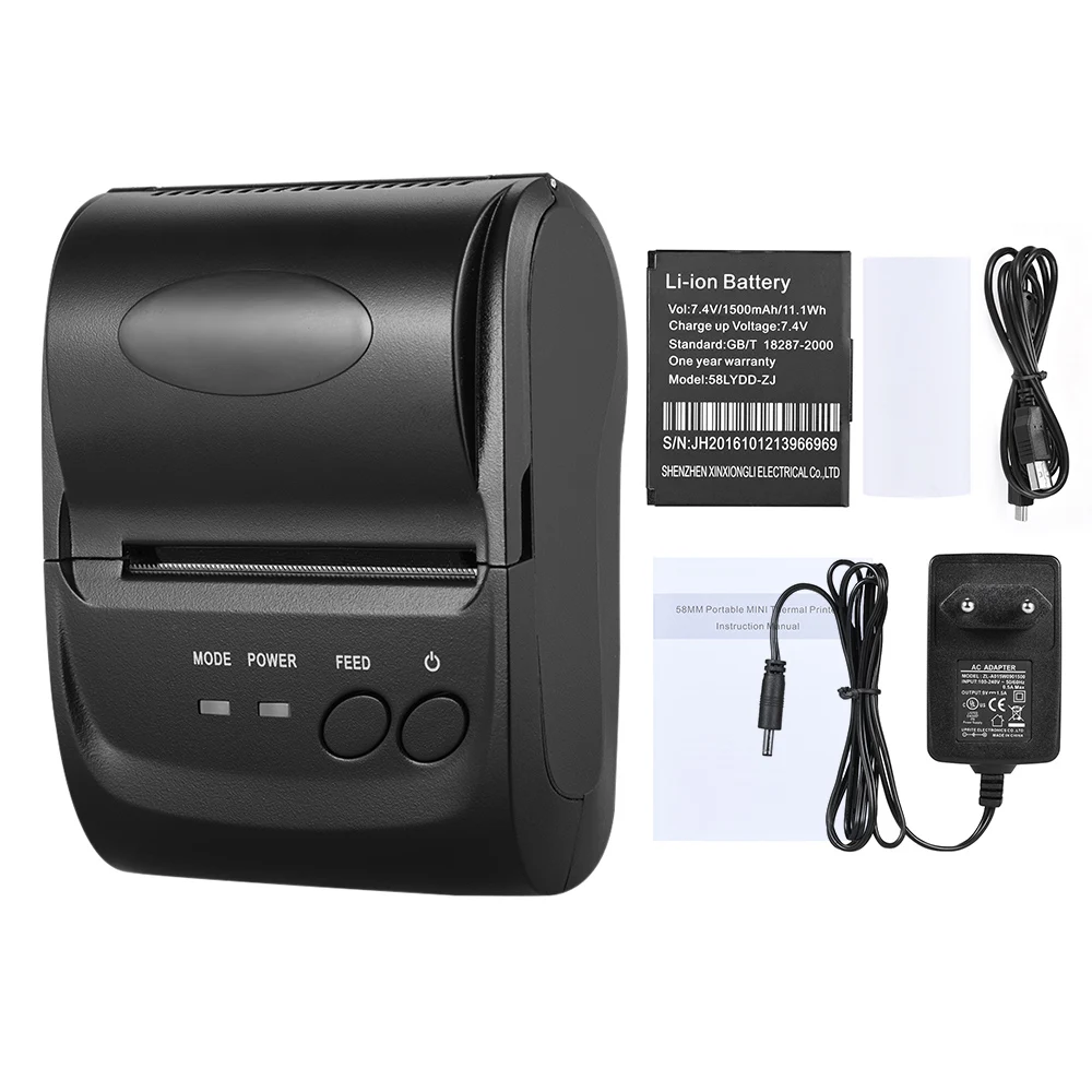 【Sale】POS-5802DD Mini Portable Wireless USB Thermal Printer Receipt Ticket POS Printing for IOS Android  retail