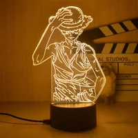 Lampe LED One Piece Monkey D Luffy Veilleuse 3D 7
