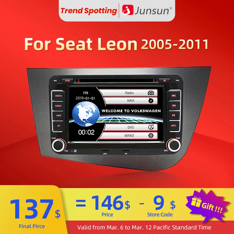 Junsun Ai Voice Android Auto Radio For Seat Leon Mk2 2005 2006 2007 - 2012  Carplay Car Multimedia Rds Dsp Gps No 2din Autoradio - Car Multimedia  Player - AliExpress