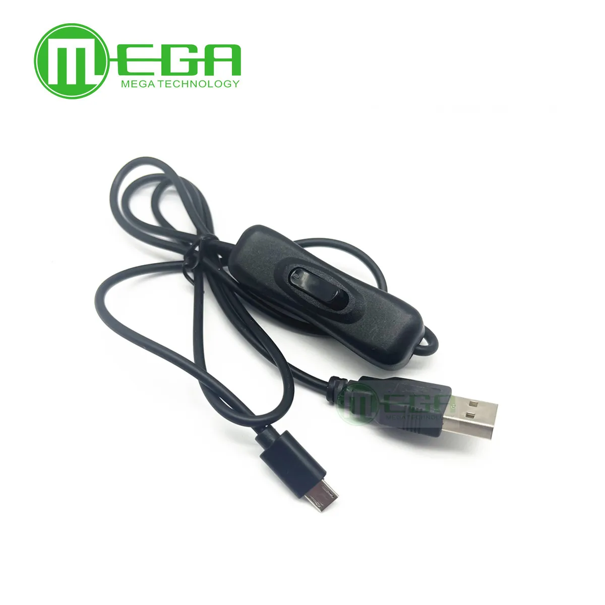 Annadue Cavo Di Prolunga MicroUSB Femmina-Maschio Con Interruttore A Pulsante - 27cm Per Raspberry Pi, LED, Ventilatori