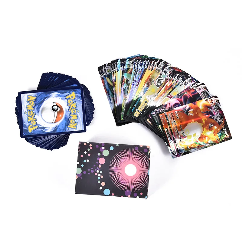 

100pcs/set French Pokemon Bulbasaur Charizard Mewtwo Animation Characters Flash Card Classics Anime Collection Cards Gift Toy