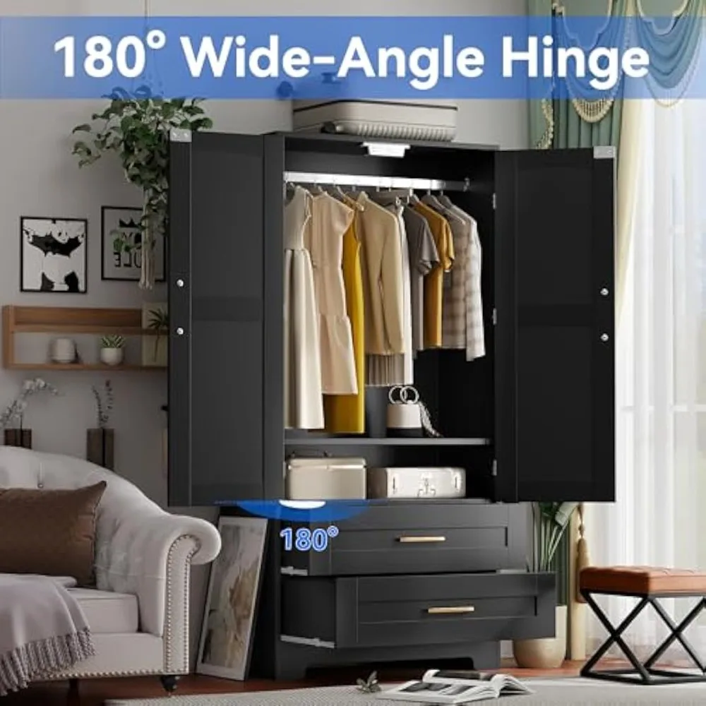 Wooden Armoire Wardrobe Closet 6