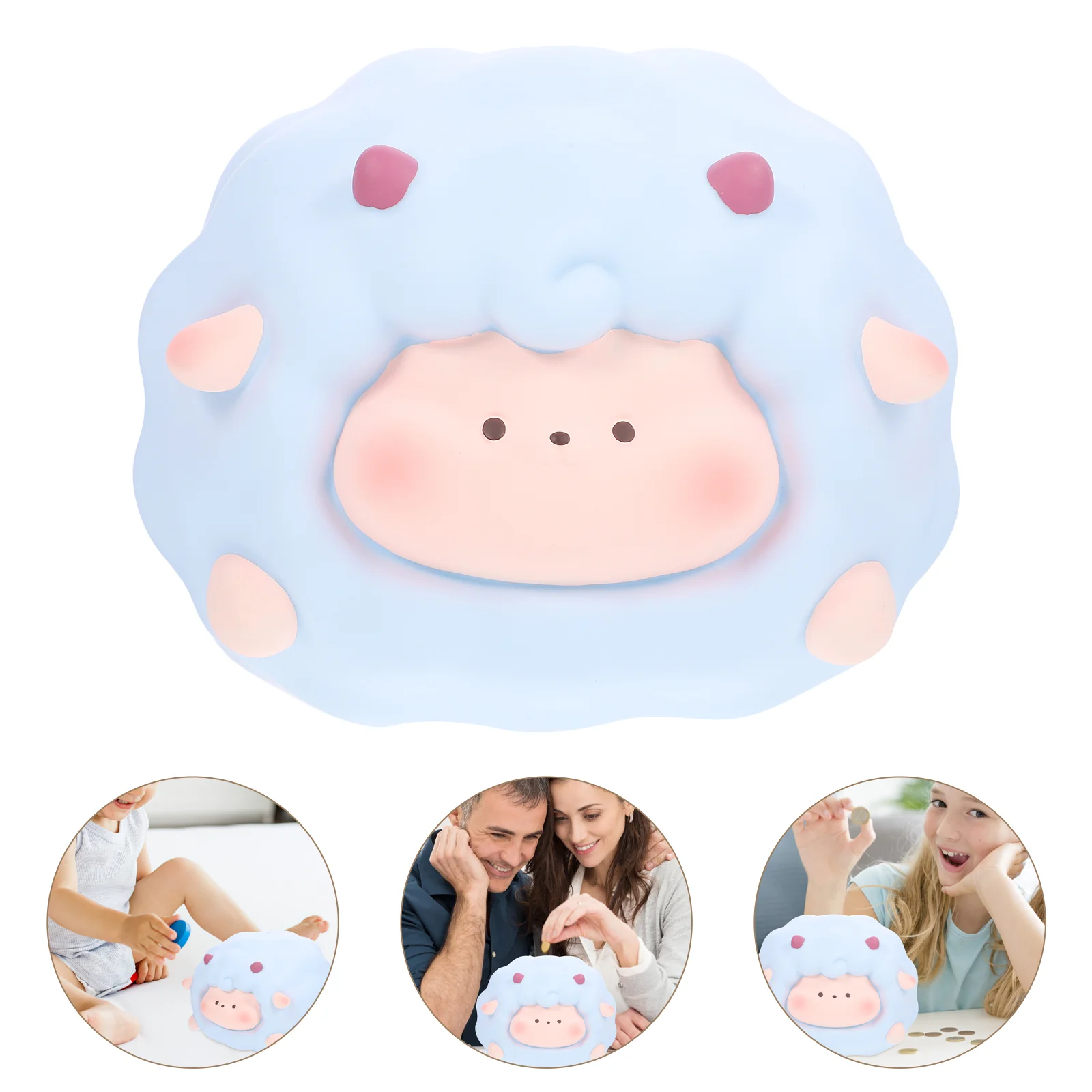 

Unbreakable Piggy Bank Cute Sheep Shaped Money Pot Coin Saving Pot Desktop Decor