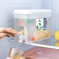 GIANXI 3500ML Thicken Refrigerator Cold Water Jug Plastic Coffee Pot With Faucet Lemonade Cold  Water Kettle Coffeeware Teaware 1
