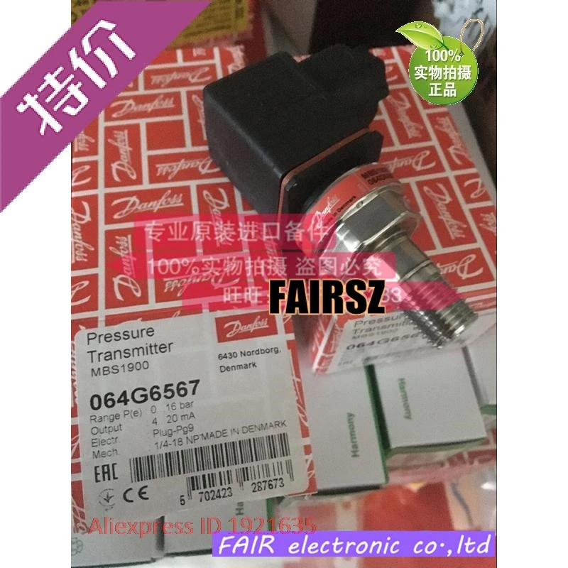Original DAN.FOSS Pressure Transmitter MBS1900 064G6567 0~16bar MBS 1900 FAIRSZ STORE