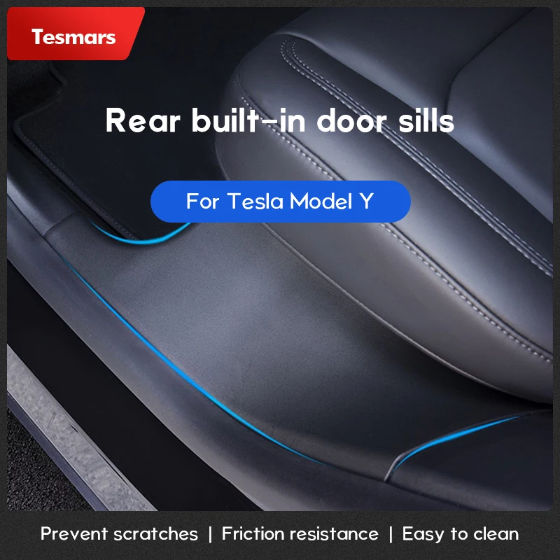 

Rear Door Sill Protector for Tesla Model Y Inner Sill Cover Scuff Plate Cover Sticker