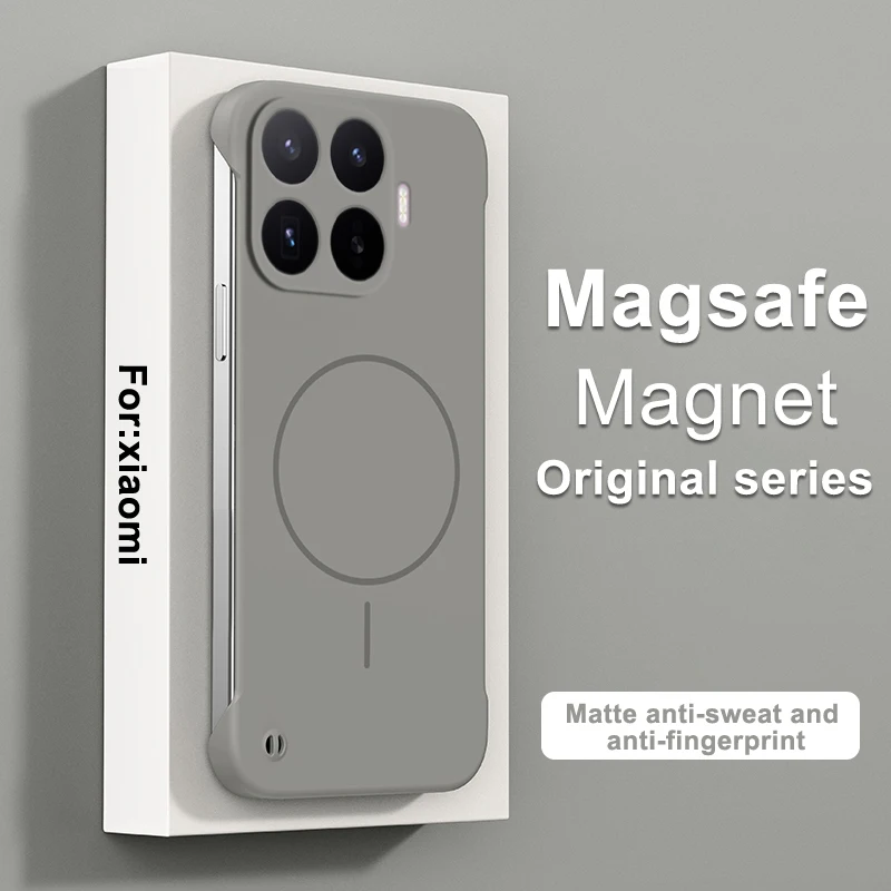 Matte Borderless Magnetic Phone Case - Thin Frameless Hard Cover