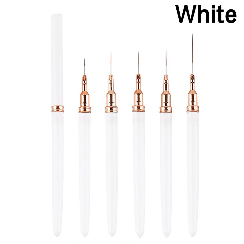 Professional Nail Art Liner Brush Set - 5 Pcs for Striping and Painting Design