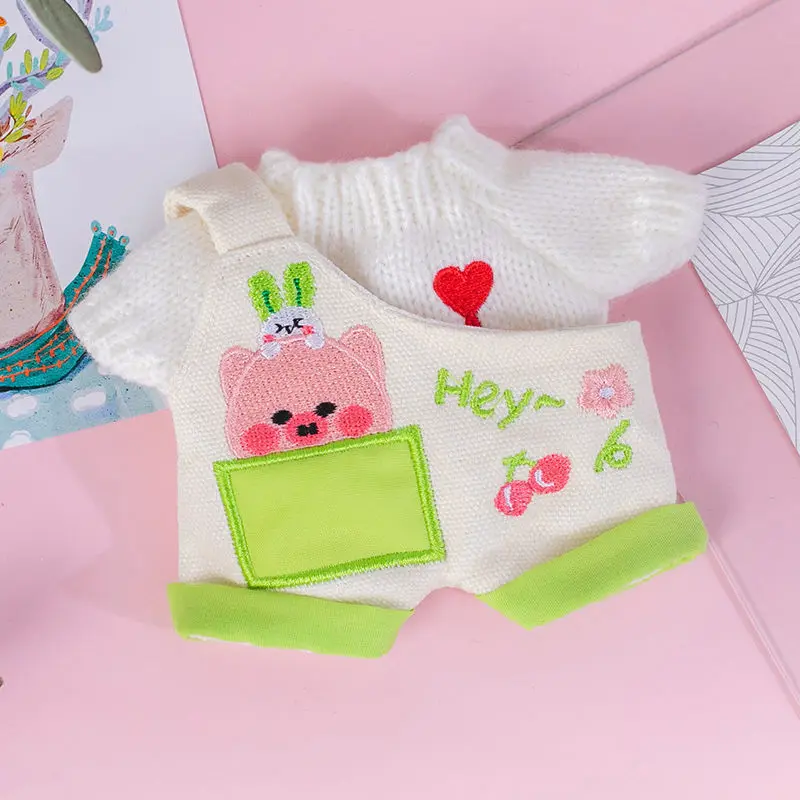 Doll Clothes Shoes Knitting Sweater Denim Shorts Outfit for 20cm Idol Dolls