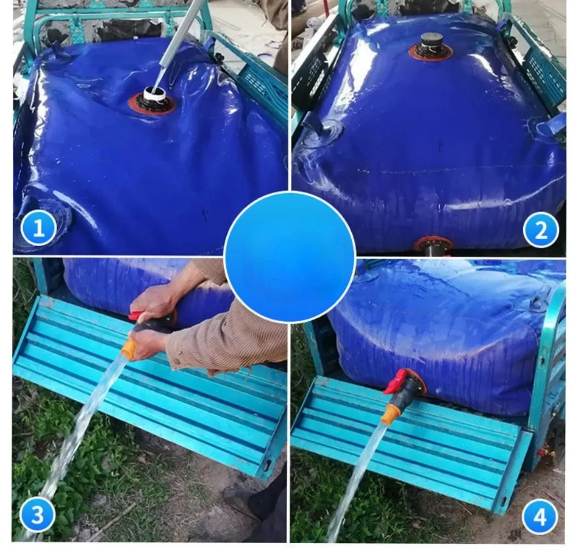 80L PVC vehicle transport water storage container foldable portable outdoor camping garden irrigation water bag