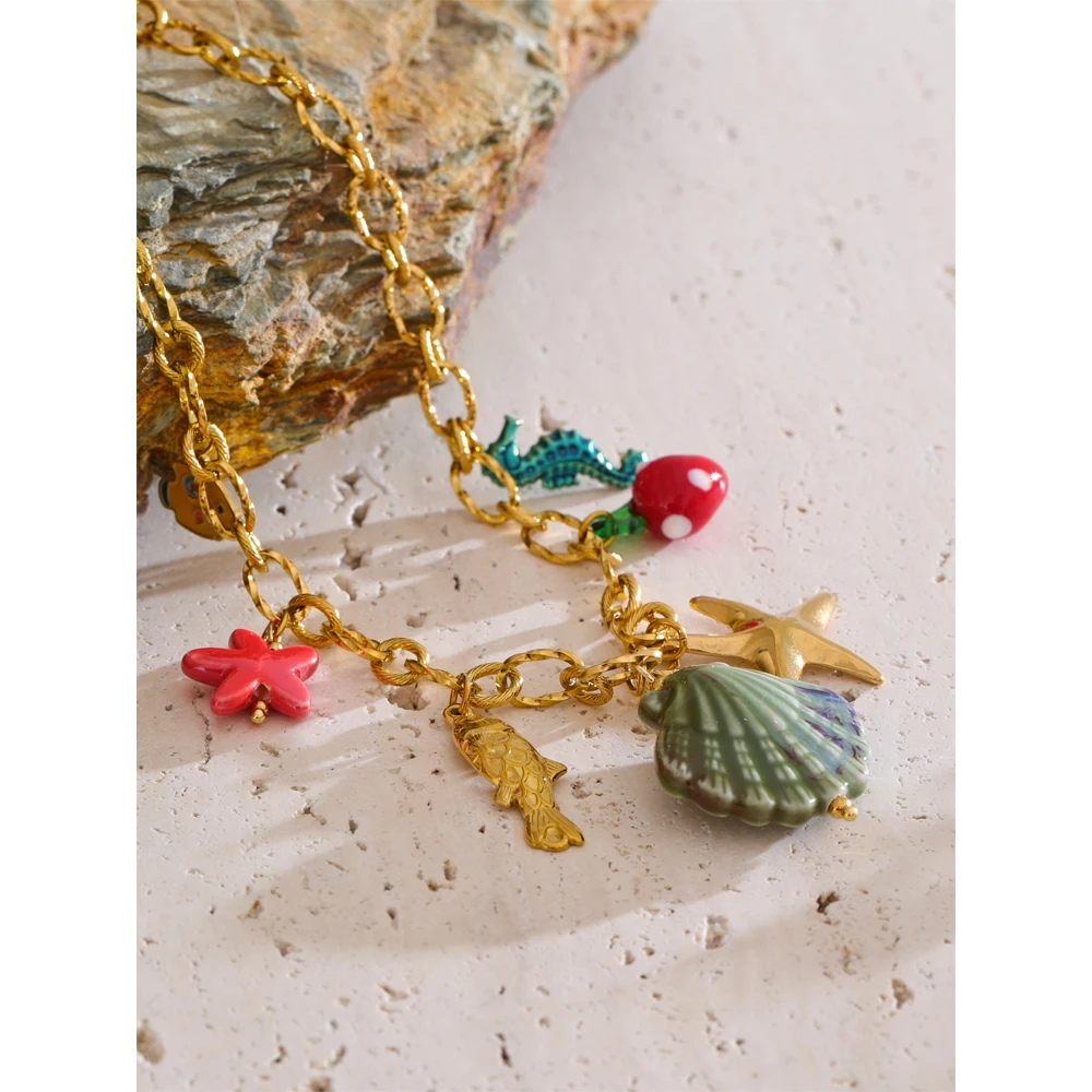 Yhpup Ocean Style Stainless Steel Pendant