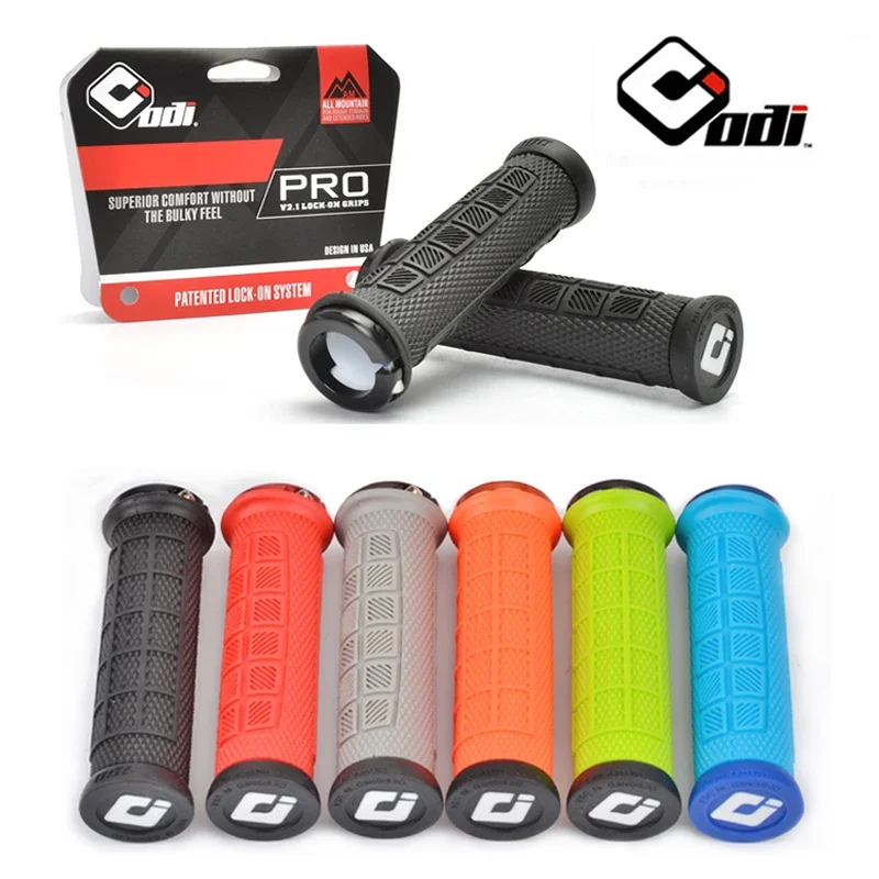 Bicycle Handlebar Grips Bike Handle Grips Bike Handlebar Grips ODI Elite Pro V2.1 Lock on Grips for MTB Mountain Bike Grips Handlebar Mountain Bike Alluminium Alloy+Silica Gel