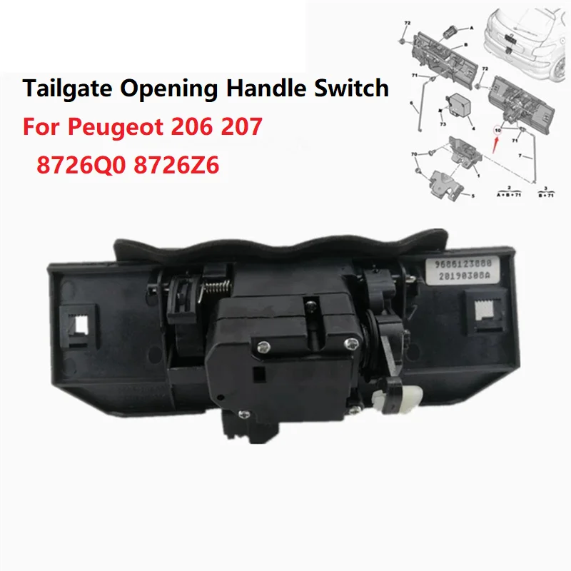 8726Q0 8726Z6 Car Tailgate Opening Control Panel 9686123880 For