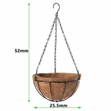  Metal Hanging Basket For Plants Flower Garden Pot Planters 8/10 Inch Round Wire Plant Holder Pots For Home Balcony Decoration 
