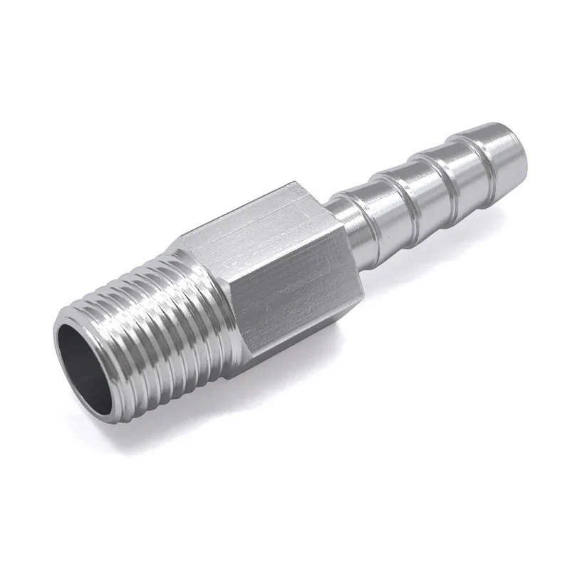 알루미늄 1/4 NPT 나사 - 5/16 바브 어댑터 연료 탱크 통풍관 연결관