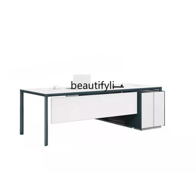 Office Desk Manager Manager Desk Simple Modern Boss Office Desk and Chair Combination Fashion Office Desk boss office desk and chair combination simple modern executive desk fashion executive manager computer desk boss table