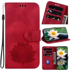 Leather Wallet Stand Flip Phone Cover - Classic Design for Honor X6a Plus (Red)