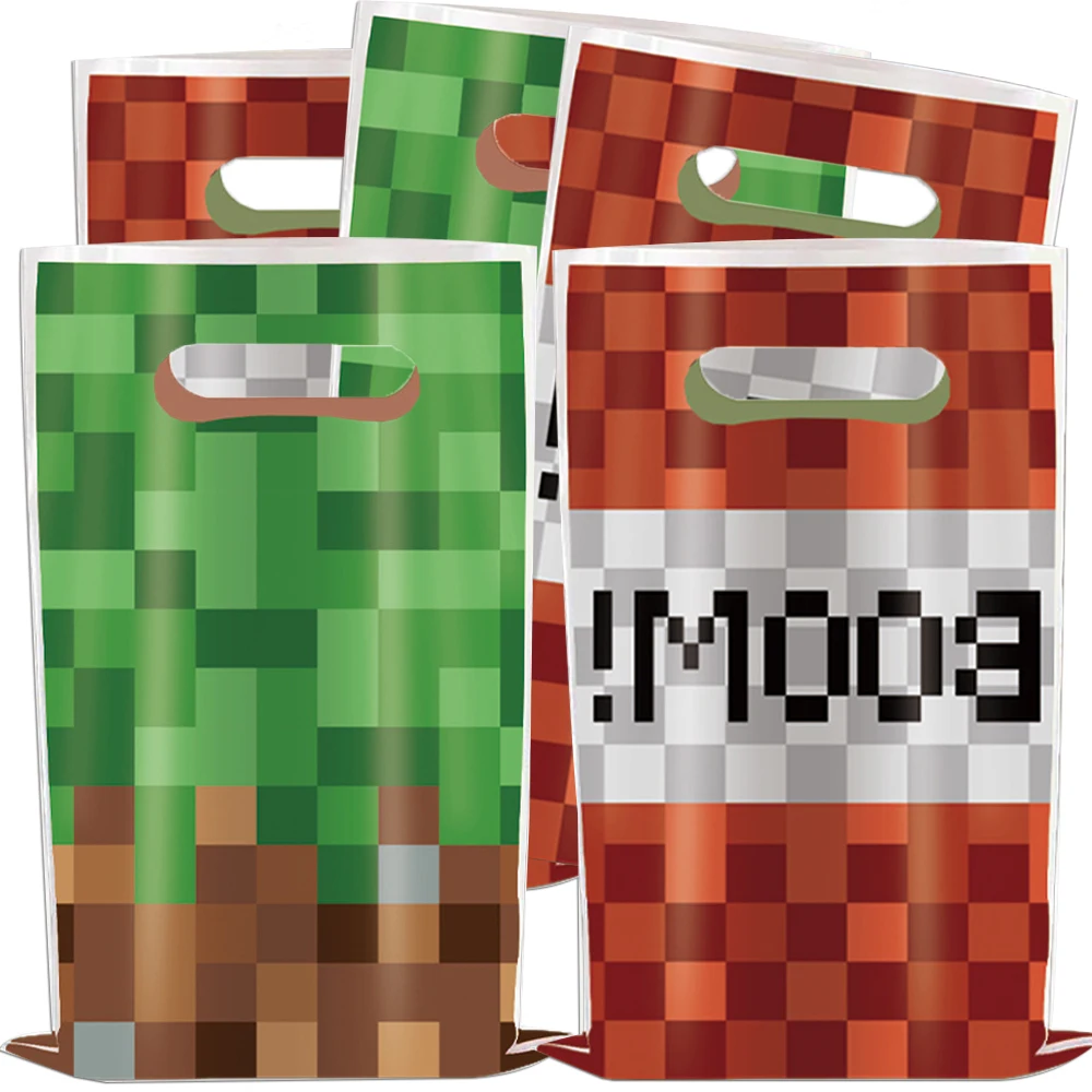Game Theme Birthday Party Decorations Plastics Loot Bags Candy Gift Bag 10-30pcs