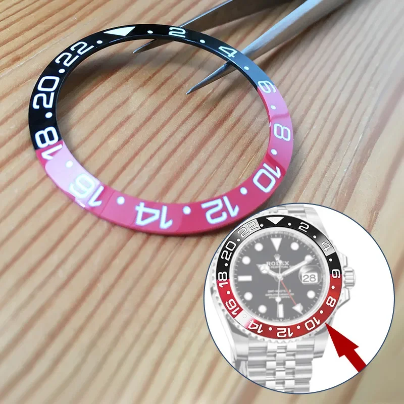 Lunetta In Ceramica Per Rlx Ro Lex Oyster Perpetual Gmt-Master Ii Orologio Automatico