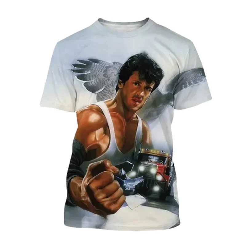 

Classic Movie Rambo 3D Print T-shirt Fashion Men Clothing Summer Casual Oversized T Shirt Hip Hop Harajuku Street Unisex Tops