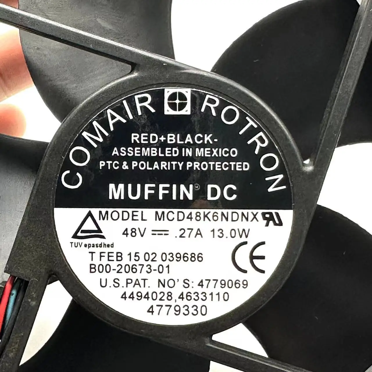 Comair Mcd48k6ndnx 8002067301 dc 48v 13w 3-fio 120x120x32 mm Ventilador de Refrigeração do Servidor - Imagem 3