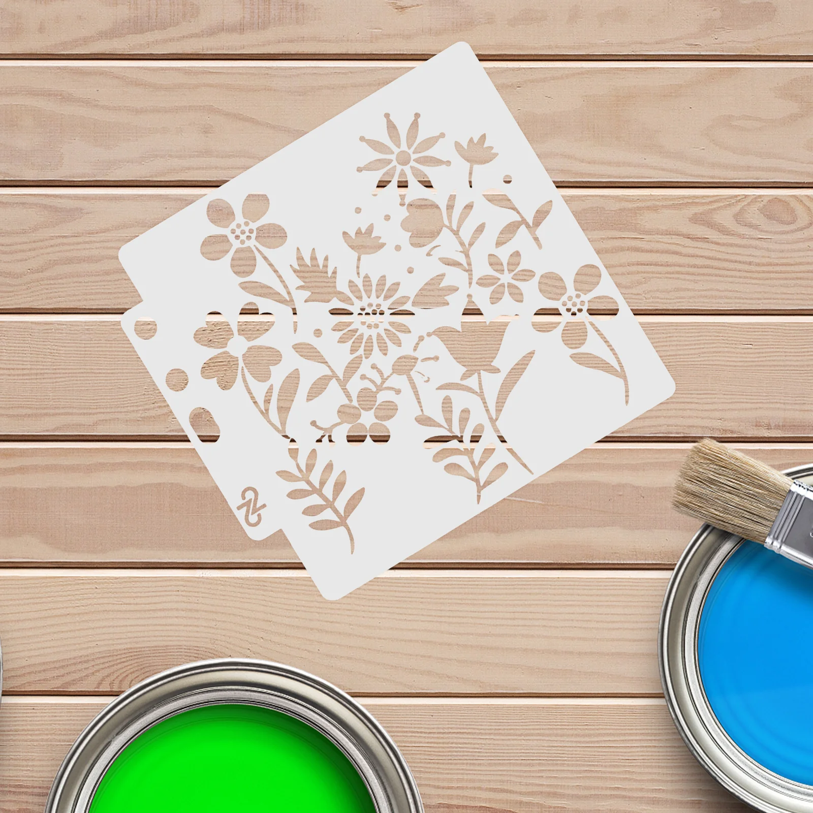 

4pcs Flower Stencils Wall Painting Stencils Floral Drawing Stencils Hollow-out Painting Stencils
