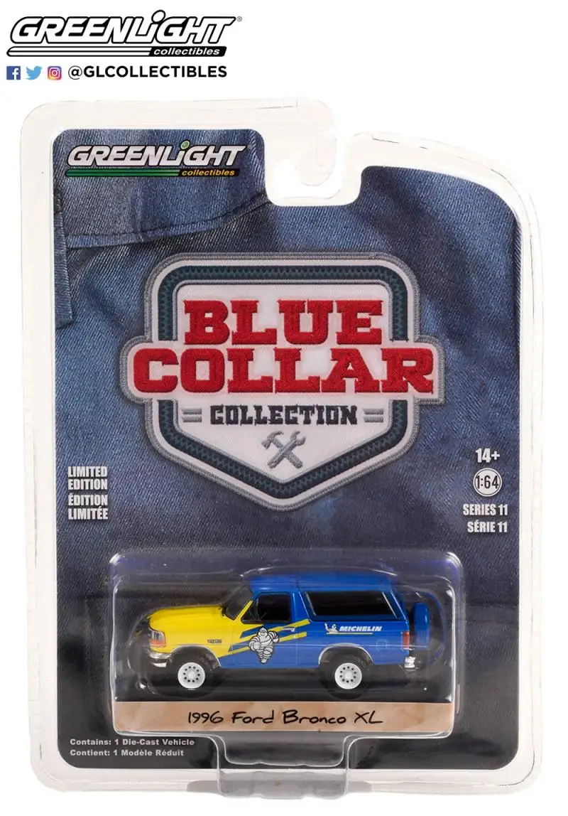 

GREENLIGHT 1/64 1996 for Ford Bronco XL Collection of die cast alloy trolley model ornaments