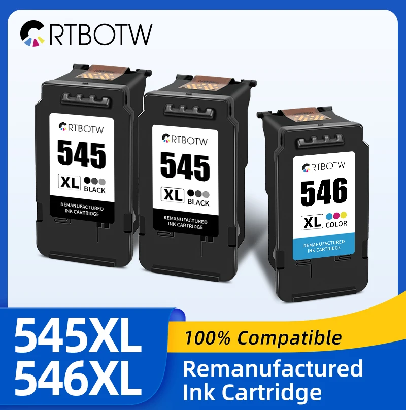 Crtbotw 545 546 Xl Sostituzione Per Canon Pixma Mg2550 Mg2555 Mg2950 Mg3050 Mx495 Mx490 Ts3350 Ts3150 Ts3355 Tr4550 Pg545 Cl546