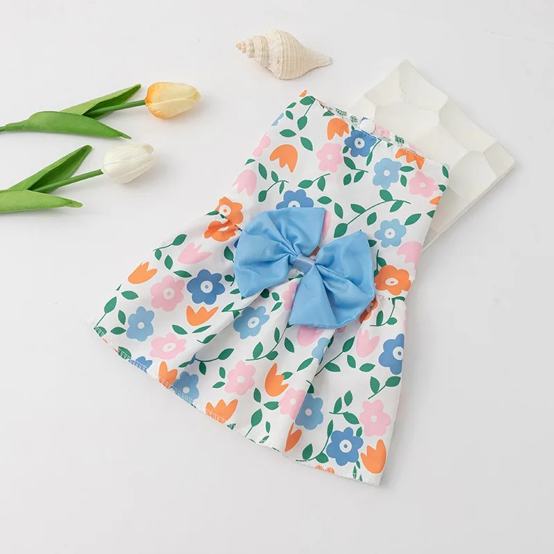 1Pcs Summer Dog Flower Princess Dress Kitty Puppy New Pet Clothes Cute Dog Skirt Summer Thin Pet Accessories Chihuahua Apparel