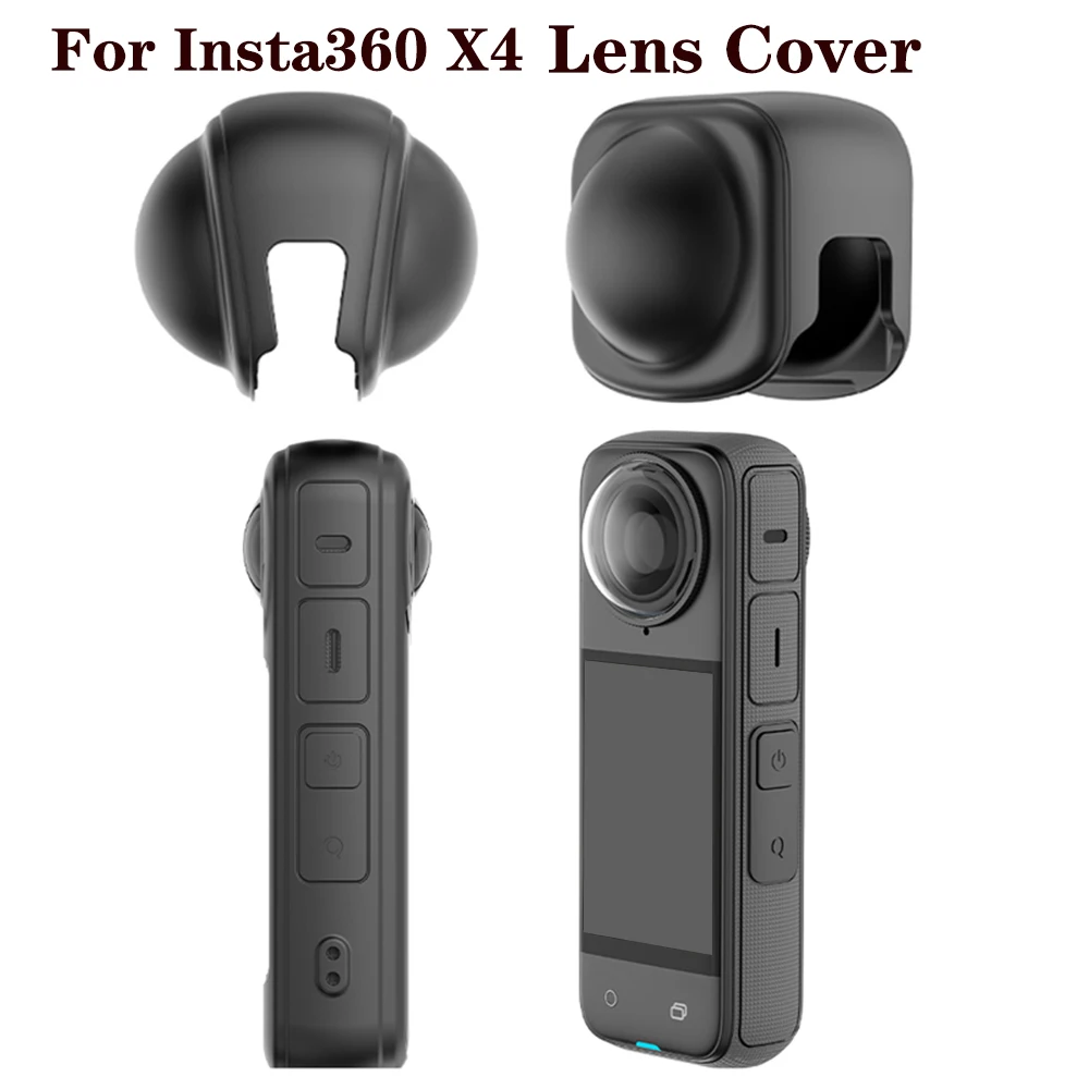 For Insta360 X4 Silicone Protective Lens Cap Screen Cover for Insta 360 X4 Panoramic Sports Camera Lens Cover Camera Accessories