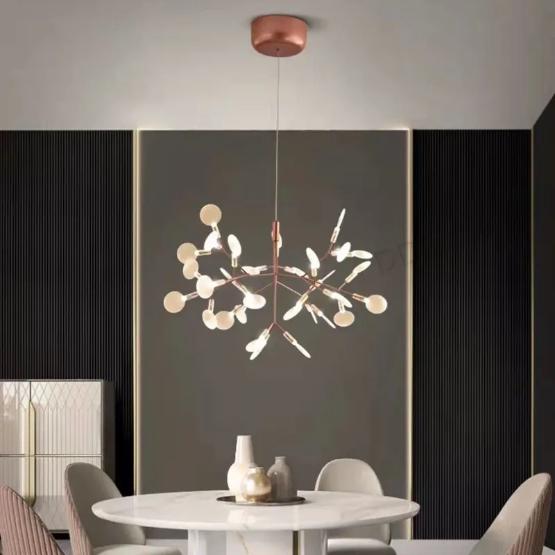 Nordic Hanging Living Room Chandelier Modern Kitchen Firefly Led Ceiling Pendant Lamp Branch Round Lighting pendant lights,chandelier lighting,pendant lamp,ceiling light
