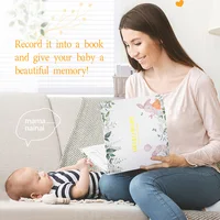 Baby Memory Book Scrapbook for New Parents – Pregnancy Diary & First Year Keepsake