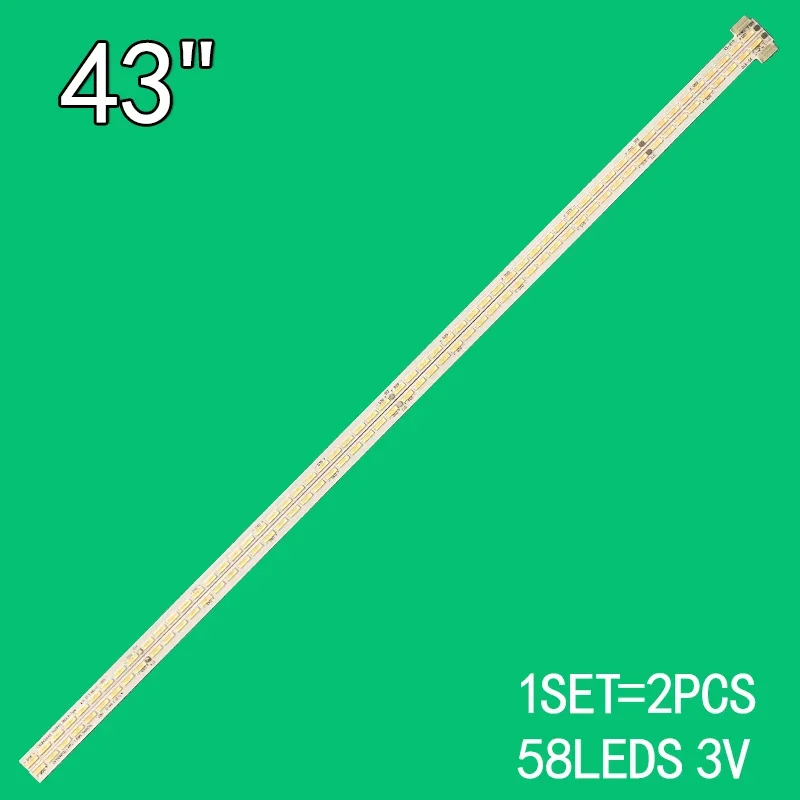 Полоски для подсветки телевизора VESTEL 43UB/7020PKG 58EA L-TYPE 17ELB43ULR3,7020PKG 58EA R-TYPE 17ELB43ULR3, 2шт