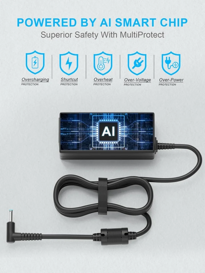 High-Performance 45W Laptop Charger with Blue Tip for HP Pavilion and Notebook Series