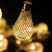 

New LED Fairy Lights String Hollow Water Drop Light String AA Battery Festival Lighting New Year Christmas Wedding Decoration