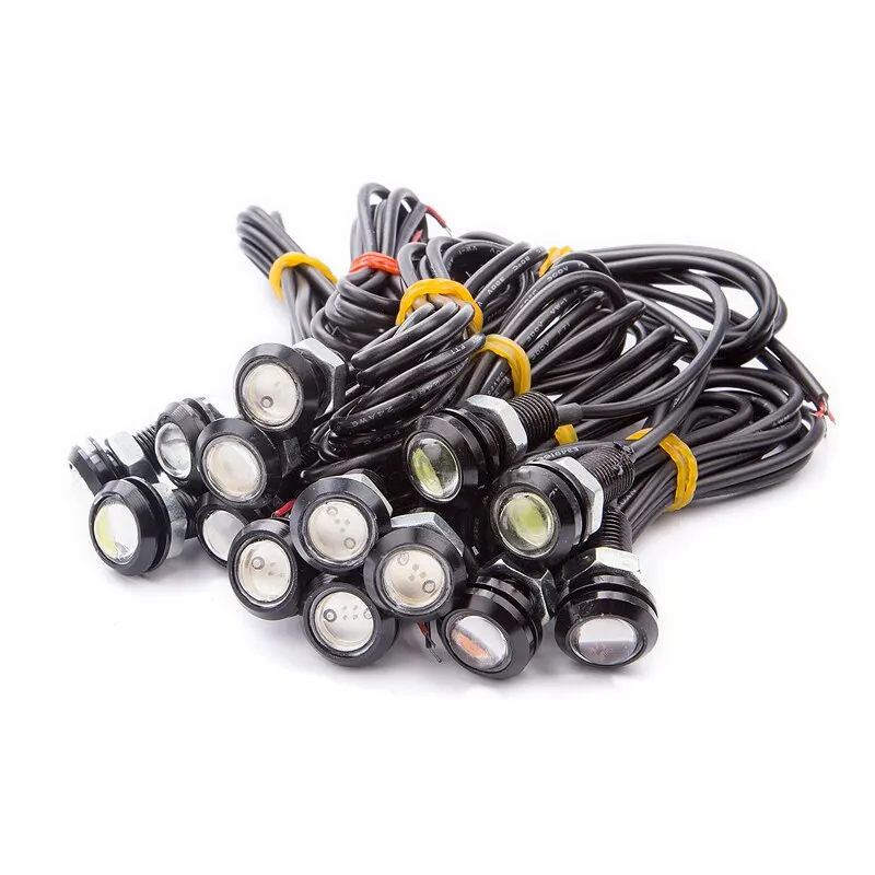 Led daytime running lights 4Pcs/Lot 18MM eagle eye for motorcycle car signal fog lamp auto accessories
